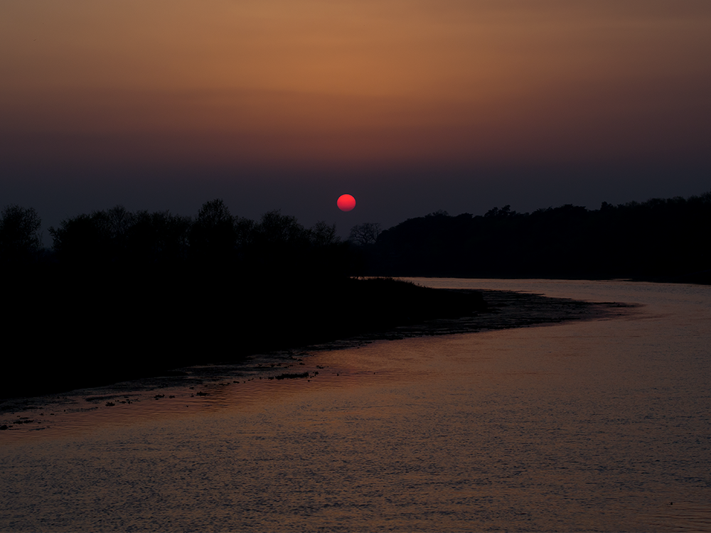 In foreground, The East Rapti river.